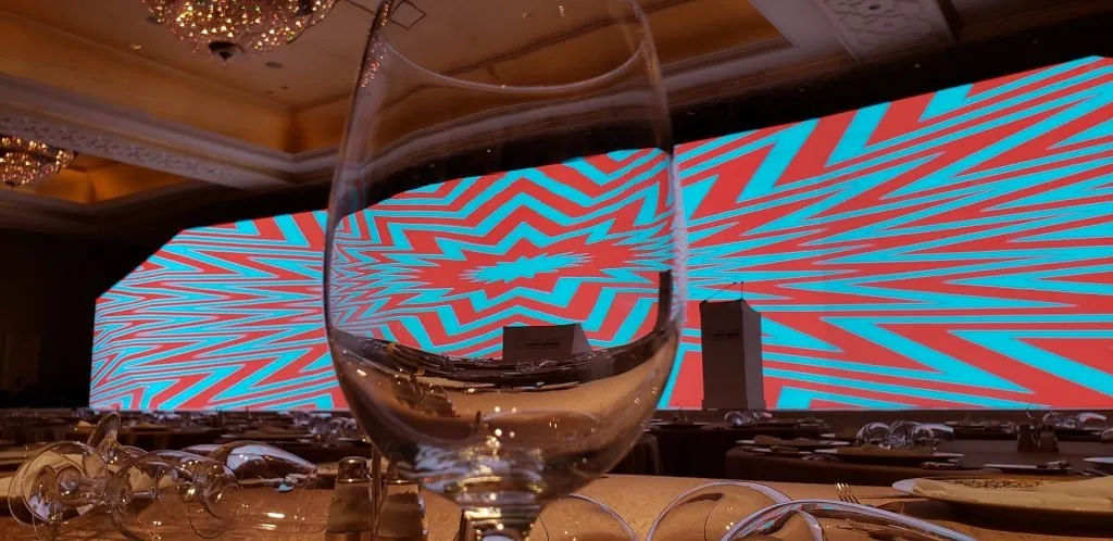 Three-area projection installation prepared for ADIPEC 2018
