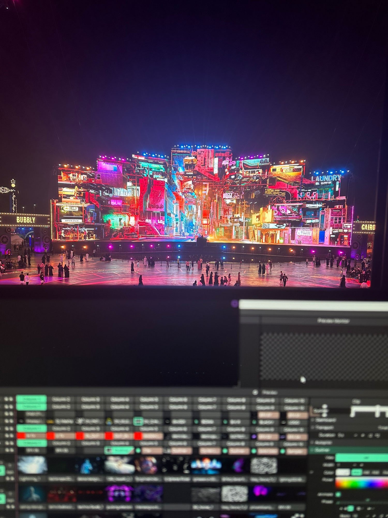 J. Carlos operating a media-server system at a live production